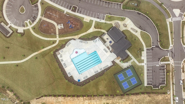 1615 Emory Ridge Way, Wake Forest, NC 27587 - bird's eye view of a pool area
