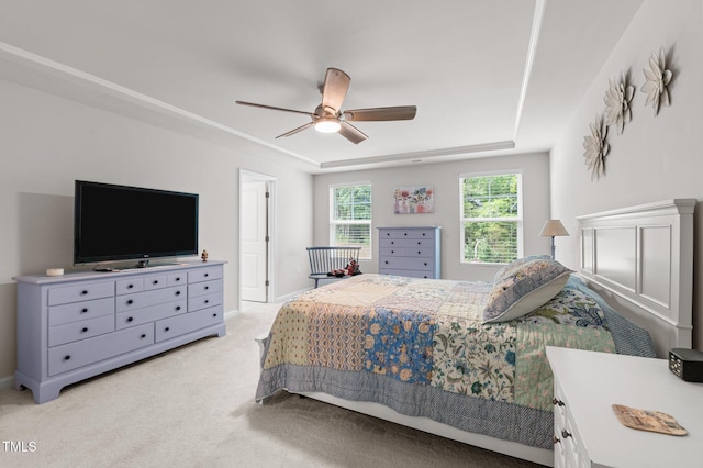 1615 Emory Ridge Way, Wake Forest, NC 27587 - bedroom featuring light colored carpet, ceiling fan, and baseboards