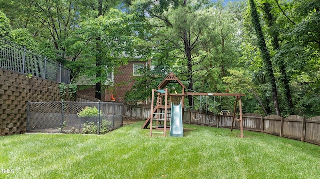 1332 Kinsdale Dr, Raleigh, NC 27615 - view of yard featuring a playground
