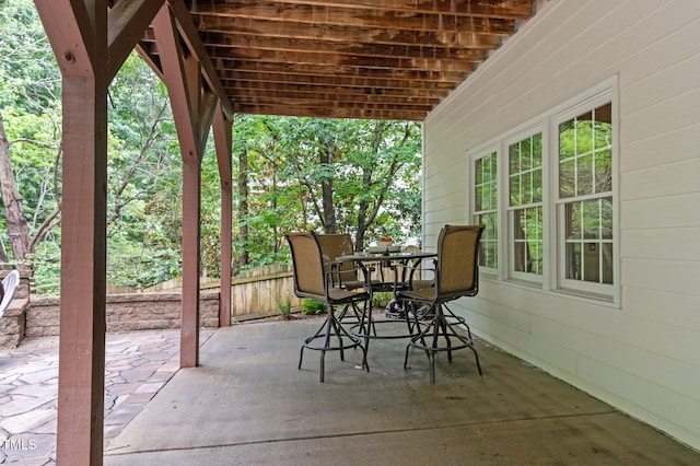 1332 Kinsdale Dr, Raleigh, NC 27615 - view of patio featuring outdoor dining area