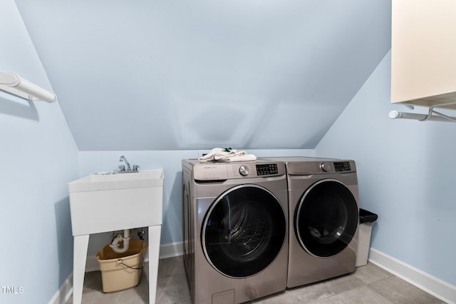 1332 Kinsdale Dr, Raleigh, NC 27615 - laundry room featuring independent washer and dryer and baseboards