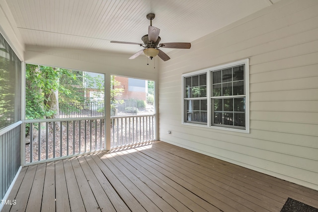 5121 Ten Point Trl, Wake Forest, NC 27587 - wooden deck featuring ceiling fan