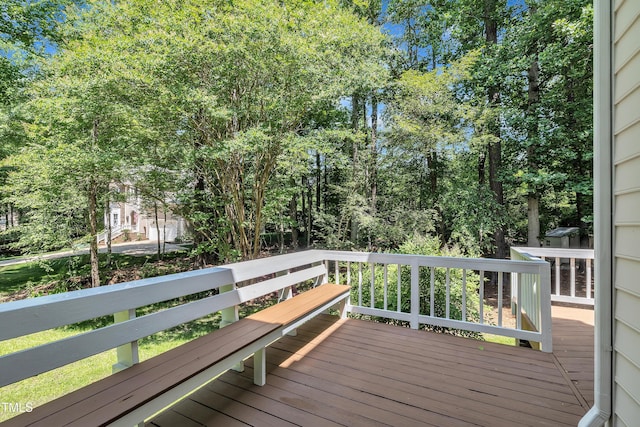 5121 Ten Point Trl, Wake Forest, NC 27587 - view of wooden terrace