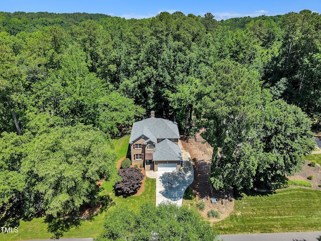 5121 Ten Point Trl, Wake Forest, NC 27587 - aerial view of property and surrounding area with a forest