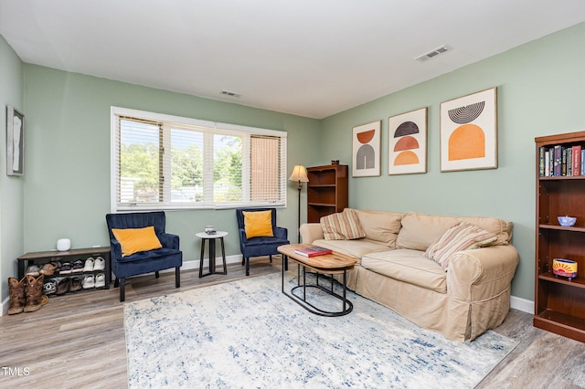 139 Hollyhock Ct, Durham, NC 27713 - living area featuring wood finished floors and baseboards