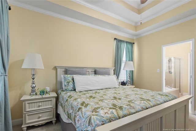 15 London Way, Spring Lake, NC 28390 - carpeted bedroom with crown molding and a raised ceiling