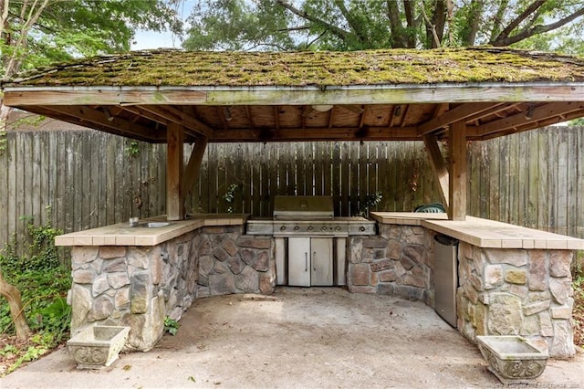 114 Birch Cir, Raeford, NC 28376 - view of patio / terrace with a gazebo