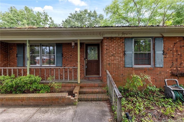 114 Birch Cir, Raeford, NC 28376 - entrance to property featuring brick siding and covered porch