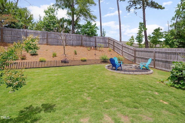 40 Bourne Dr, Franklinton, NC 27525 - view of yard with a fire pit