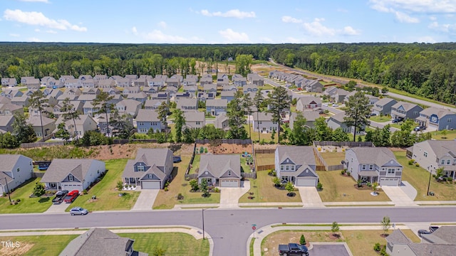 40 Bourne Dr, Franklinton, NC 27525 - aerial view of residential area featuring a forest