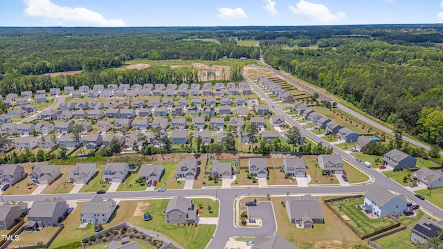 40 Bourne Dr, Franklinton, NC 27525 - aerial view of property's location featuring a heavily wooded area and nearby suburban area