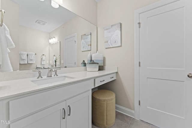 1247 Shaw View Aly Unit 201, Raleigh, NC 27601 - bathroom featuring vanity, tile patterned flooring, and baseboards