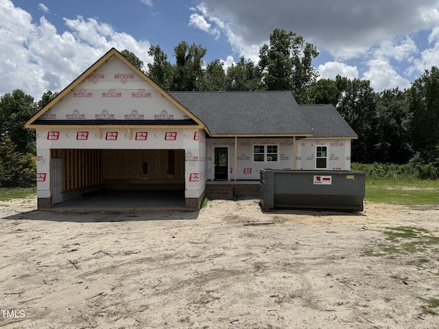 2776 Rains Mill Rd, Princeton, NC 27569 - unfinished property featuring a garage and roof with shingles
