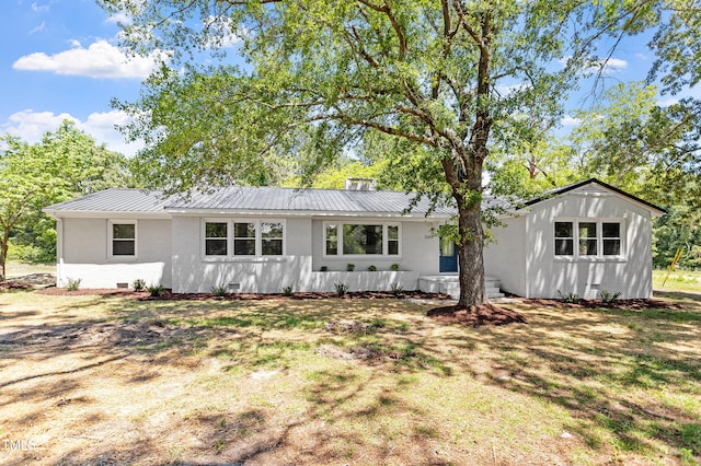 2003 Broadway Rd, Sanford, NC 27332 - view of front of house with metal roof, a standing seam roof, and crawl space
