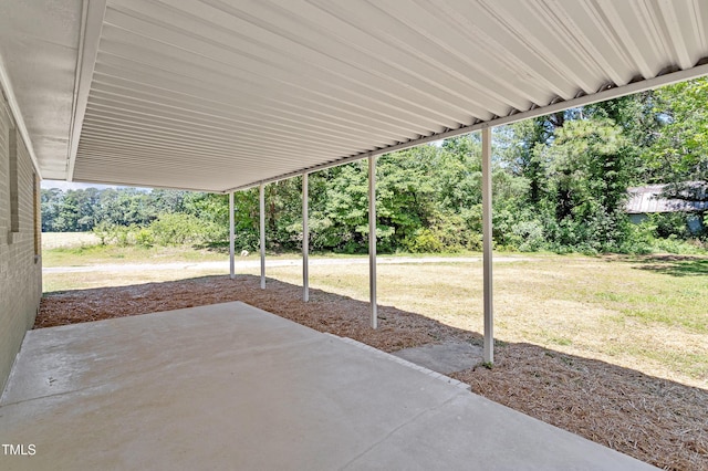 2003 Broadway Rd, Sanford, NC 27332 - view of patio / terrace with view of wooded area