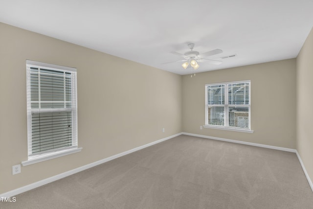 2513 Asher View Ct, Raleigh, NC 27606 - empty room with baseboards, ceiling fan, and carpet flooring