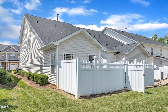 2513 Asher View Ct, Raleigh, NC 27606 - rear view of property featuring a gate and roof with shingles