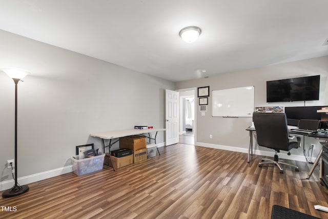 3821 La Costa Way, Raleigh, NC 27610 - home office featuring wood finished floors and baseboards
