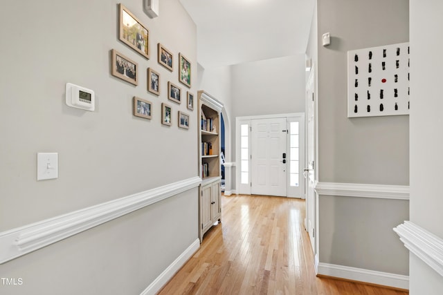 3821 La Costa Way, Raleigh, NC 27610 - corridor featuring baseboards and light wood-style floors