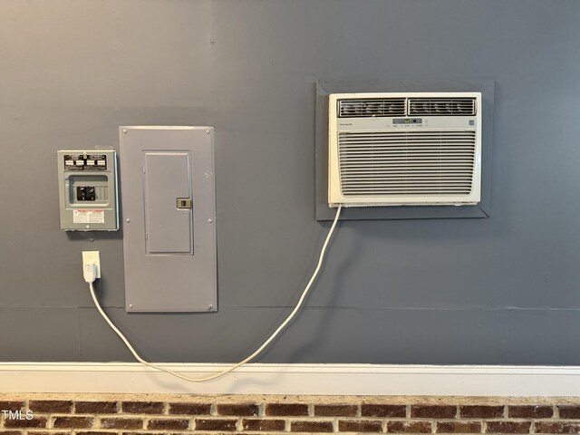 3821 La Costa Way, Raleigh, NC 27610 - detailed view of electric panel and an AC wall unit