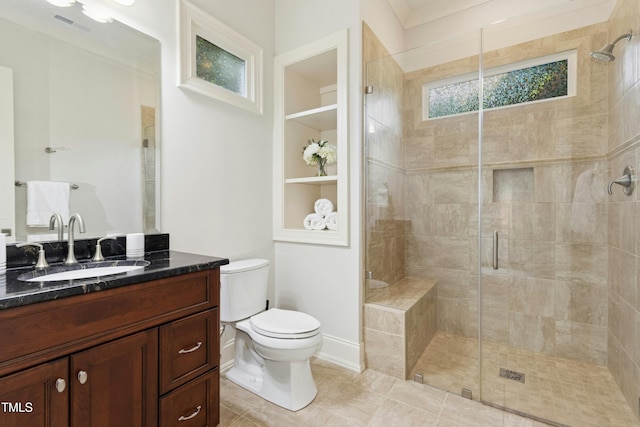 238 Michelangelo Way, Cary, NC 27518 - bathroom with toilet, a stall shower, and vanity