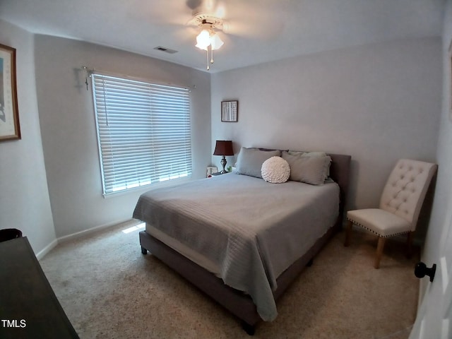 631 Springfork Dr, Cary, NC 27513 - bedroom with carpet flooring, baseboards, and a ceiling fan