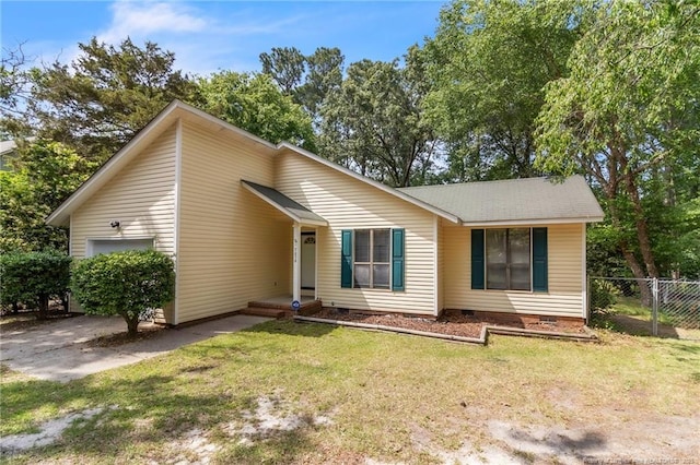 7076 Pantego Dr, Fayetteville, NC 28314 - view of front of home with a garage and crawl space