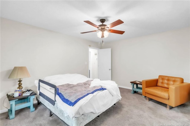 7076 Pantego Dr, Fayetteville, NC 28314 - bedroom with carpet floors, baseboards, and ceiling fan