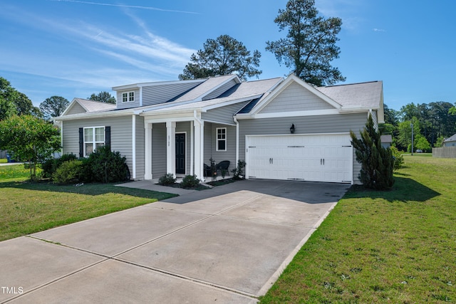 6760 Longitude Cir, Sims, NC 27880 - view of front of property featuring an attached garage, a front yard, and concrete driveway