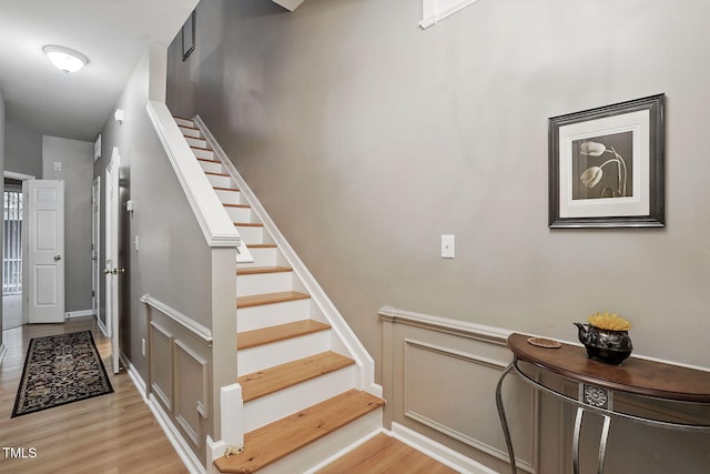 4907 Wyatt Brook Way, Raleigh, NC 27609 - stairs with wood finished floors