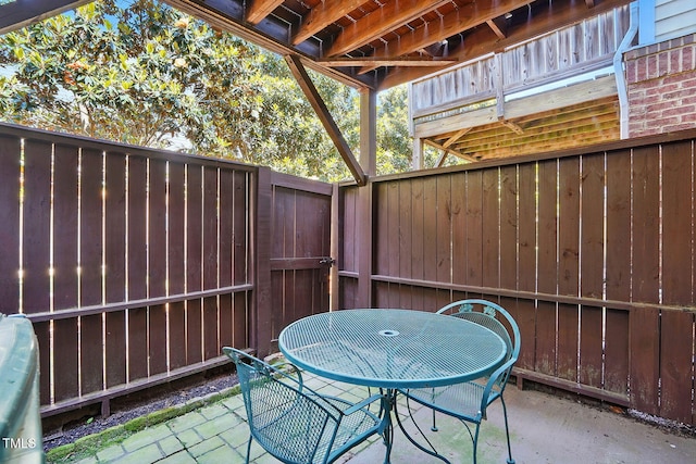 4907 Wyatt Brook Way, Raleigh, NC 27609 - view of patio / terrace featuring outdoor dining space