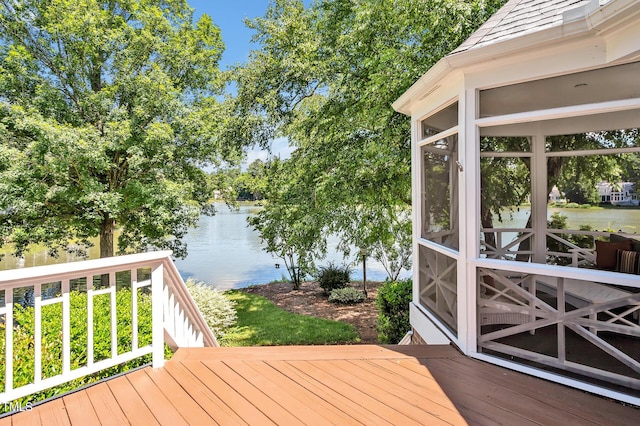 81002 Alexander, Chapel Hill, NC 27517 - deck featuring a water view