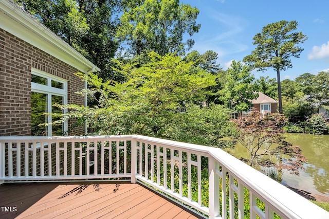 81002 Alexander, Chapel Hill, NC 27517 - wooden terrace with a water view