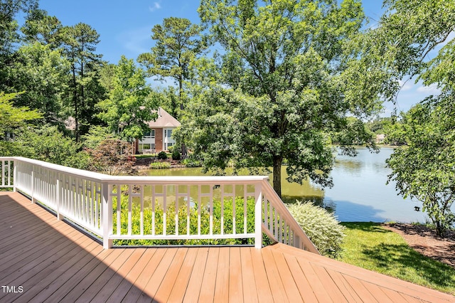 81002 Alexander, Chapel Hill, NC 27517 - wooden terrace with a water view