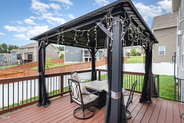 1716 Longmont Dr, Wake Forest, NC 27587 - deck featuring a gazebo and a residential view