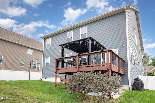 1716 Longmont Dr, Wake Forest, NC 27587 - rear view of property with a gazebo and a deck