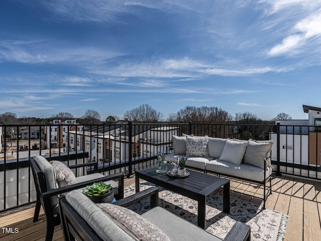 1408 Sawyer Rd Unit 103, Raleigh, NC 27610 - deck featuring outdoor lounge area