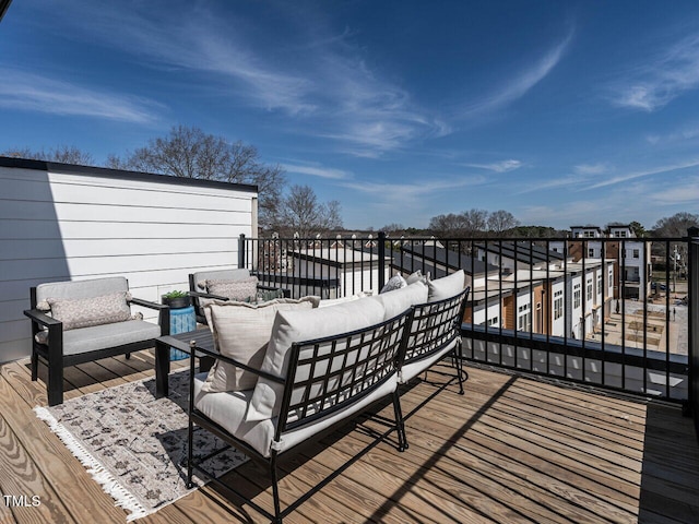 1408 Sawyer Rd Unit 103, Raleigh, NC 27610 - deck featuring outdoor lounge area