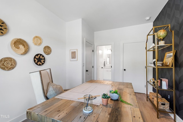 1408 Sawyer Rd Unit 103, Raleigh, NC 27610 - dining area featuring hardwood / wood-style floors