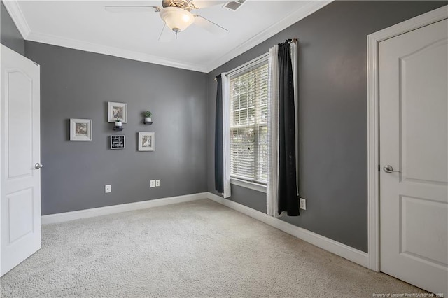 159 Gallery Dr Unit 103, Spring Lake, NC 28390 - empty room with ornamental molding, carpet, plenty of natural light, ceiling fan, and baseboards