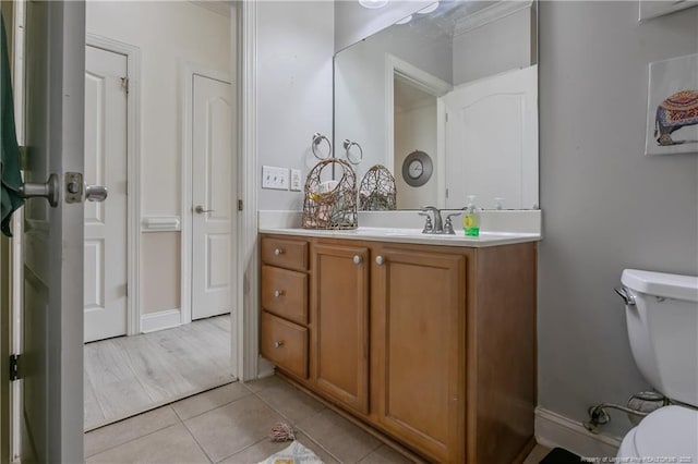 159 Gallery Dr Unit 103, Spring Lake, NC 28390 - bathroom featuring toilet, vanity, and tile patterned floors