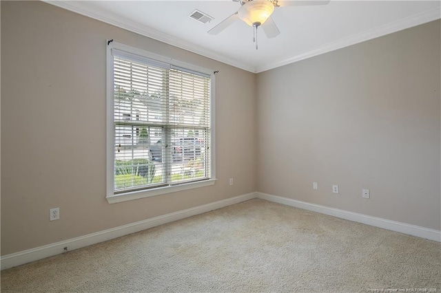 159 Gallery Dr Unit 103, Spring Lake, NC 28390 - empty room featuring healthy amount of natural light, baseboards, ornamental molding, carpet floors, and a ceiling fan