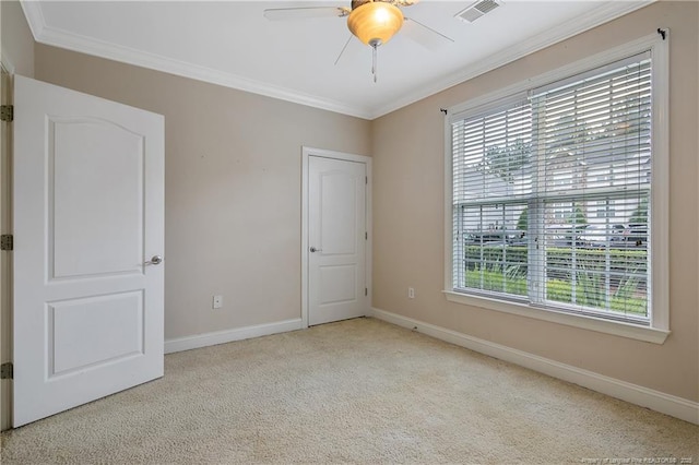 159 Gallery Dr Unit 103, Spring Lake, NC 28390 - carpeted spare room with healthy amount of natural light, ornamental molding, baseboards, and ceiling fan