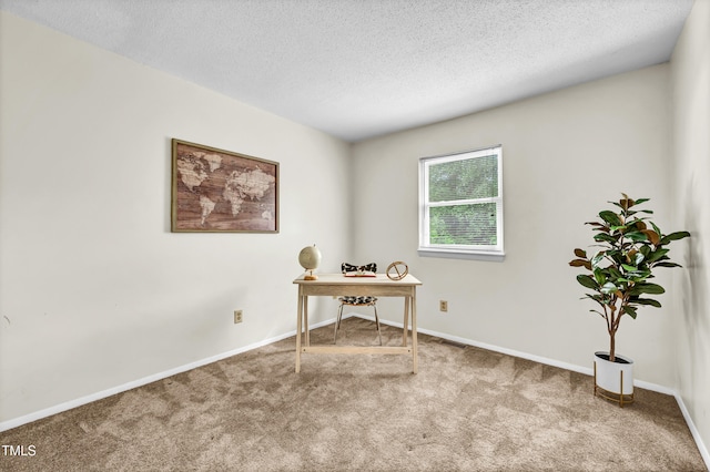 1220 Manassas Ct Unit B, Raleigh, NC 27609 - office with carpet flooring, a textured ceiling, and baseboards