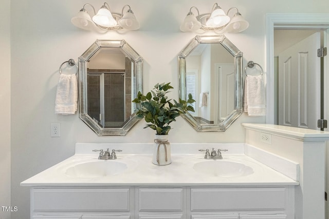 2628 Hunters Meadow Ln, Raleigh, NC 27606 - full bathroom featuring double vanity