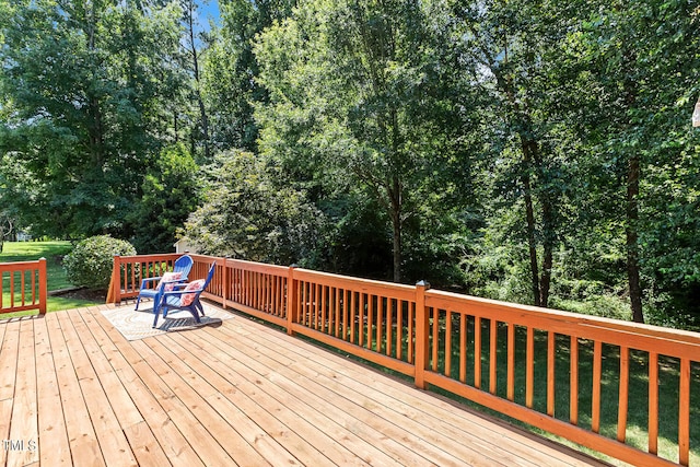 2628 Hunters Meadow Ln, Raleigh, NC 27606 - view of wooden terrace