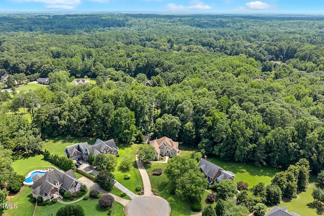 2628 Hunters Meadow Ln, Raleigh, NC 27606 - aerial view of a heavily wooded area