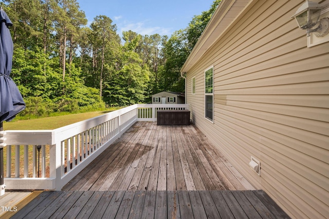 583 Old Home Place Ln, Durham, NC 27713 - view of wooden deck
