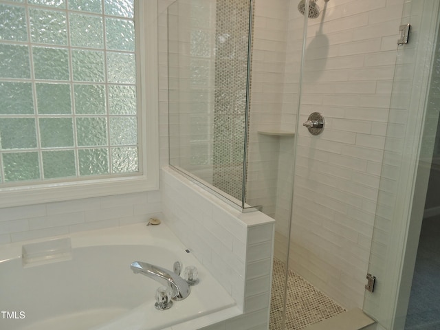 1104 Barrow Nook Ct, Apex, NC 27502 - full bathroom with a shower stall and a bath