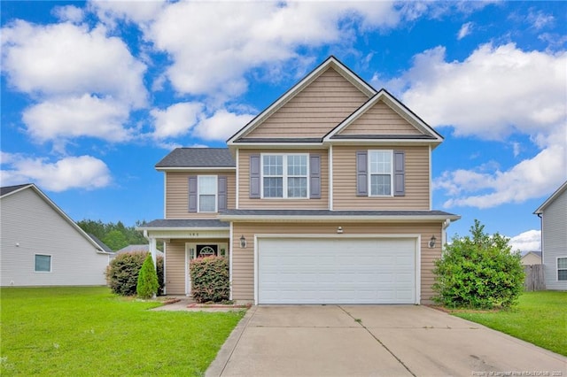195 Cape Fear Rd, Raeford, NC 28376 - craftsman-style house featuring a garage, concrete driveway, and a front lawn